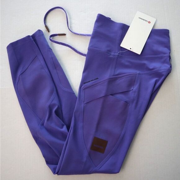 Lululemon W5EQ9S Women's Sz 2 Purple Cargo Super Hi-Rise Hiking 25" Tights - Picture 10 of 16